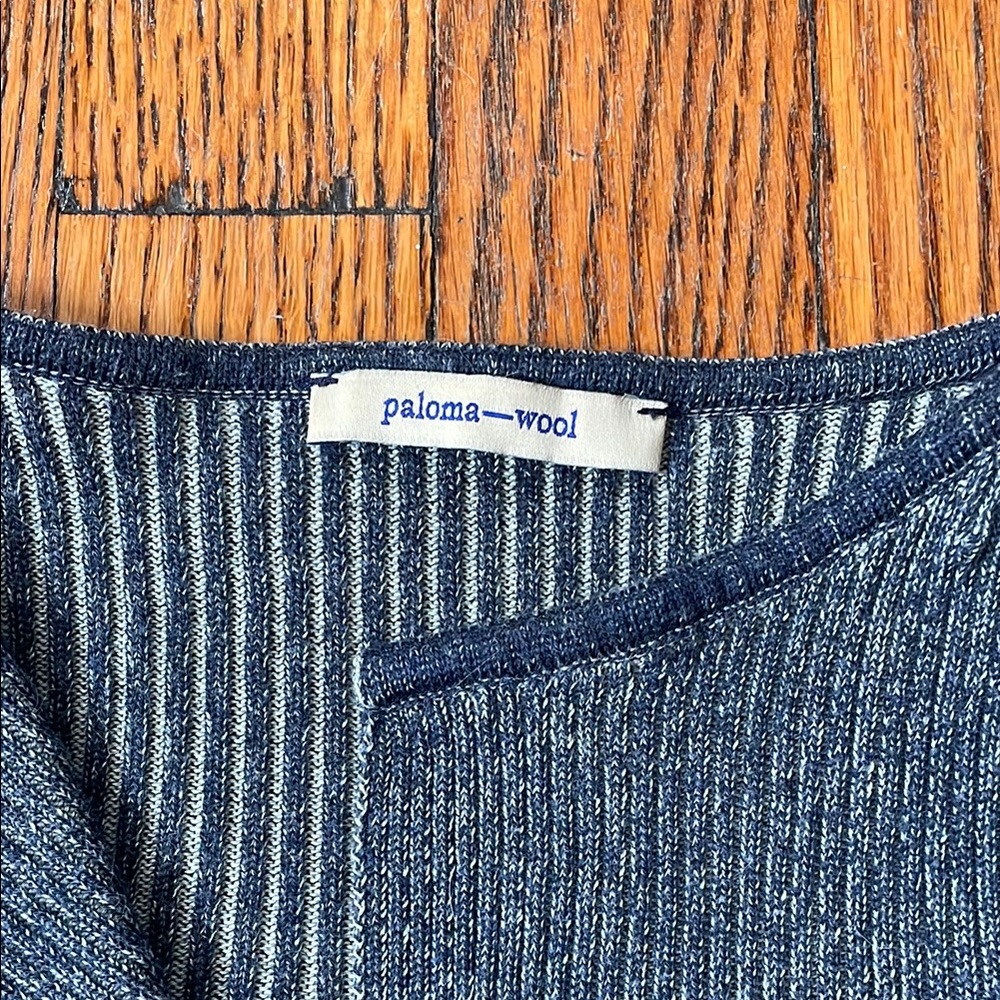 Paloma Wool Blue Ribbed Cardigan - Picture 2 of 7